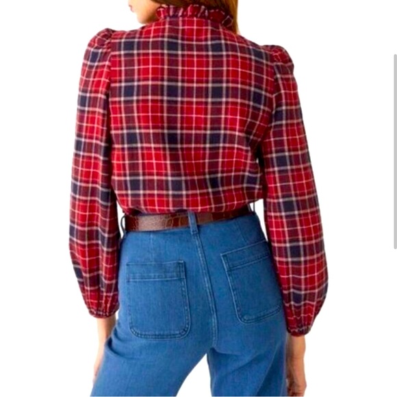 & Other Stories Plaid Ruffle Shirt - Picture 2 of 8